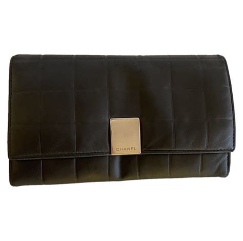 chanel portemonnee dames|Clutches leder Chanel zwart in Leer .